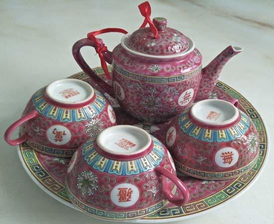 Vintage Chinese Tea Set, Furniture & Home Living, Kitchenware & Tableware,  Coffee & Tea Tableware On Carousell