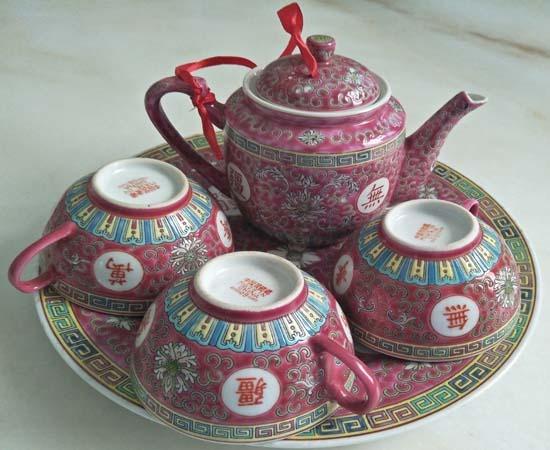 Vintage Chinese tea set Furniture Home Living Kitchenware