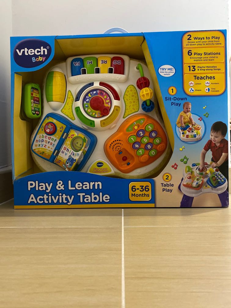 Vtech play & learn activity table 學習桌, 兒童＆孕婦用品, 嬰兒玩具 Carousell