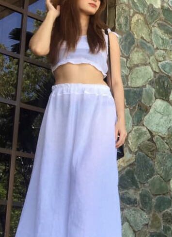 White beach outfit, Women's Fashion 