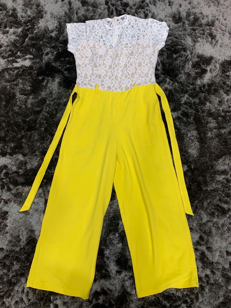 white top yellow bottom dress