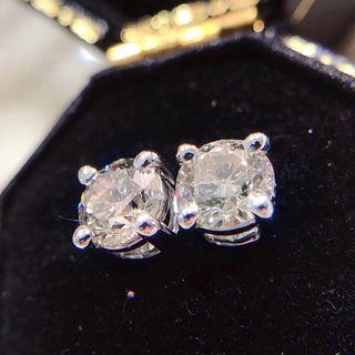 BN 18k  1.00 carat diamond earring
