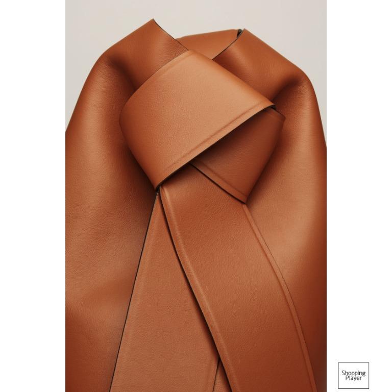 Acne Studios Musubi Maxi almond brown Leather Shoulder Bag