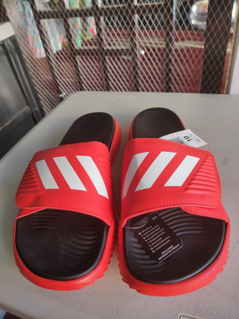 adidas slippers red