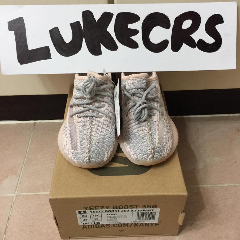 ADIDAS YEEZY BOOST 350 V2 INFANTS FV5671 SYNTH UK7.5K, 兒童＆孕婦