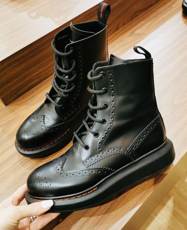 alexander mcqueen hybrid lace up boot