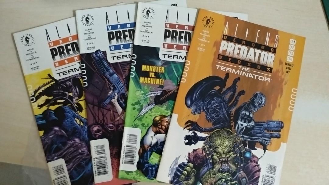 Aliens Vs Predator Vs The Terminator 1 4 Fullset Books Stationery Comics Manga On Carousell