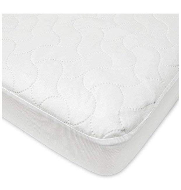 fitted crib mattress pad