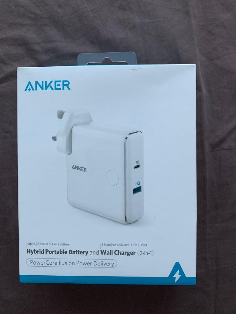 Anker Powercore Battery And Wall Charger 2 In 1 Mobile Phones Tablets Mobile Tablet Accessories Power Banks Chargers On Carousell