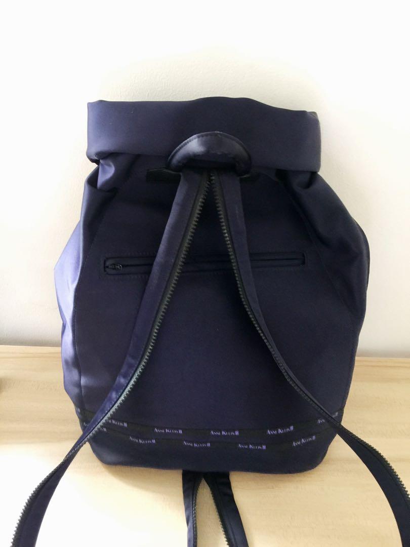 Anne Klein Two Way Backpack (Category: Luxury Bags & Wallets) located in Taguig. Submitted by bangbonita (Listing ID 280385468, Image 2). Description: Preloved authentic Anne Klein Backpack No flaws Used twice only during a tour Looks like a bit of large bucket bag Adjustable Two way strap Color: navy blue / indigo Size: medium - large You can use for overnight/travel .