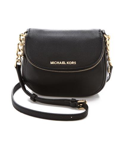 Authentic Michael Kors Black Bedford Flap Crossbody, Women's Fashion, Bags  & Wallets, Clutches on Carousell