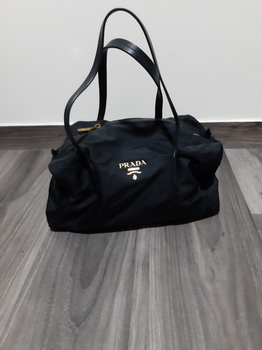 Authentic Prada top handle nylon bag, Luxury, Bags & Wallets on Carousell