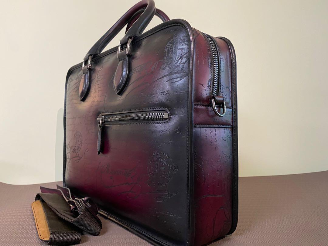 Berluti berluti Un Jour Scritto Leather Briefcase excellent