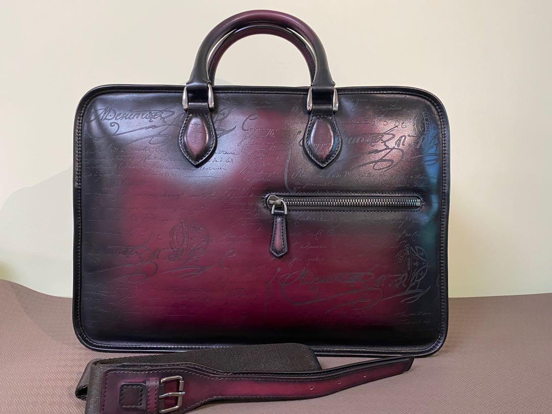 Berluti berluti Un Jour Scritto Leather Briefcase excellent