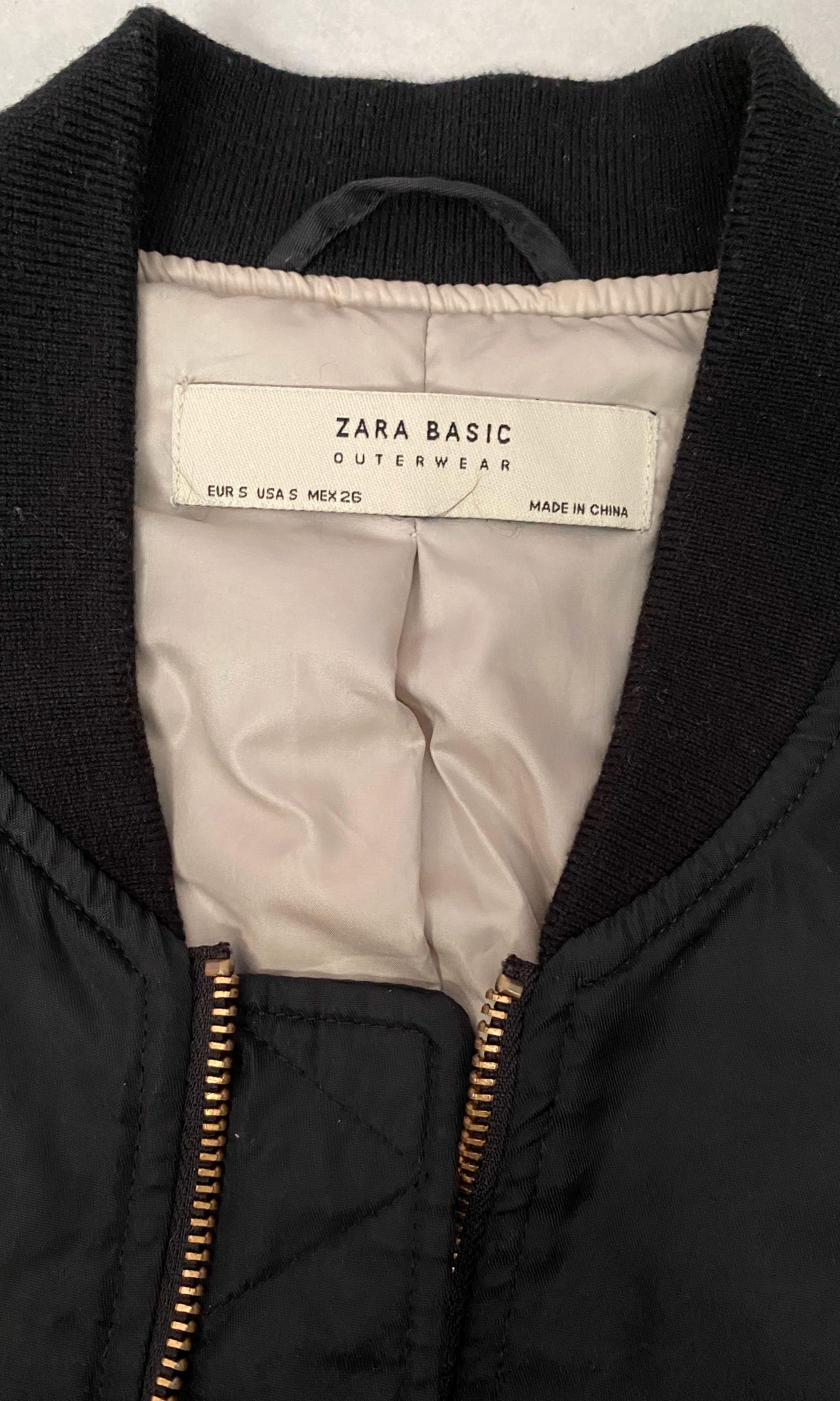 ZARA Black Bomber Jacket, Women's Fashion, Coats, Jackets and Outerwear