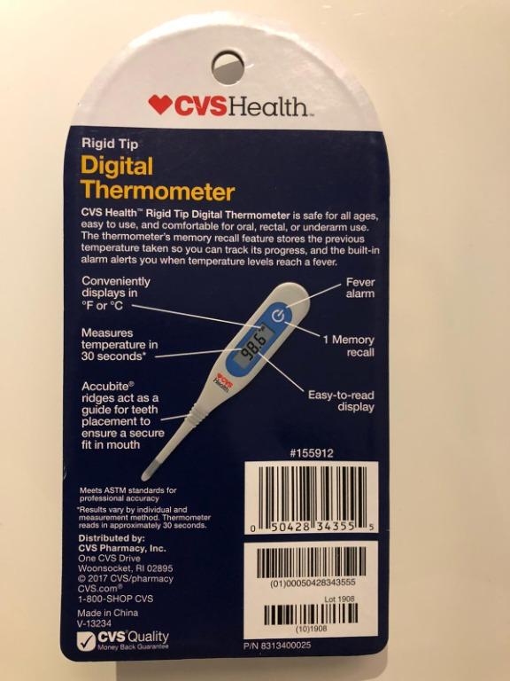BNIB CVS Health Rigid Tip Digital Thermometer, Everything Else on