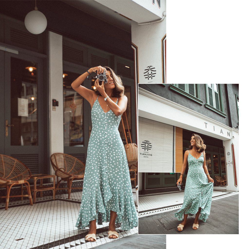 BNWT Kivari Valencia Spot Maxi Dress