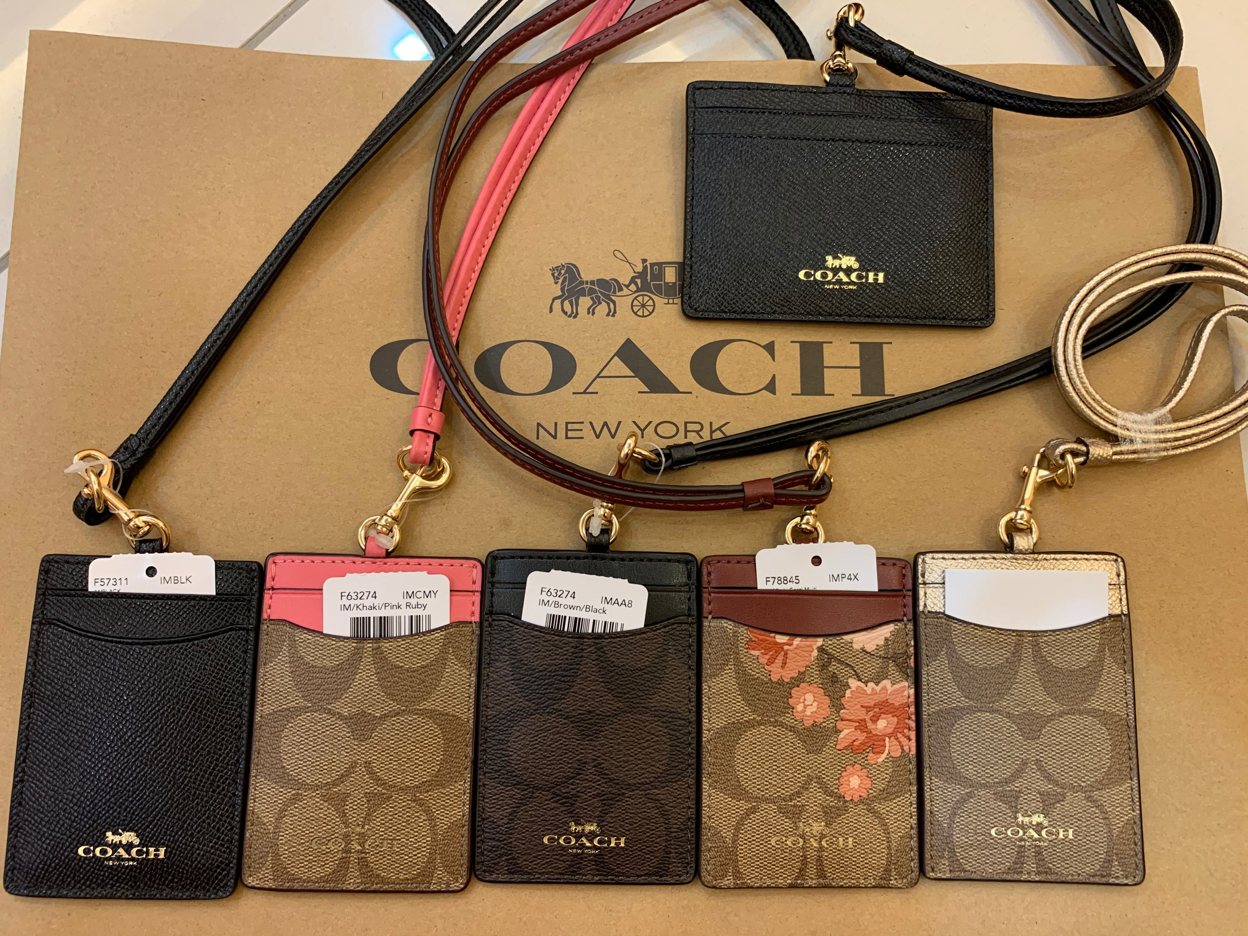 Coach ready stock lanyard card holder authentic original wallet purse Women s Fashion Jewelry Organisers Accessory holder box organisers on Carousell