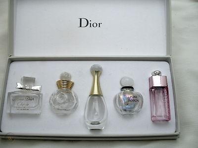 Christian Dior Les Parfums Voyage Mini Travel Bottles 5ml ea Set