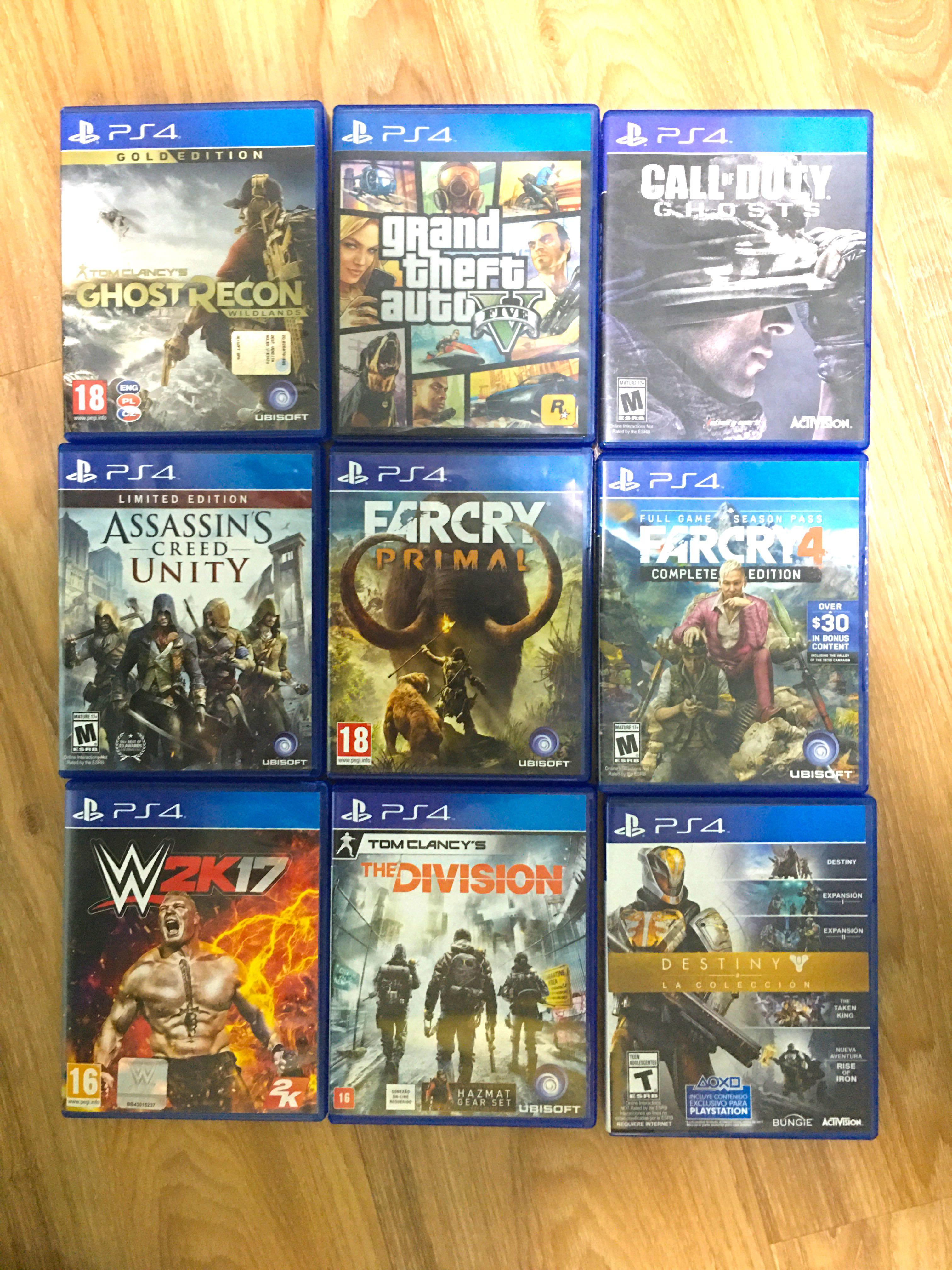 Lot of PS4 Games For Honor Far Cry Call of Duty Shadow Mordor Final Fantasy