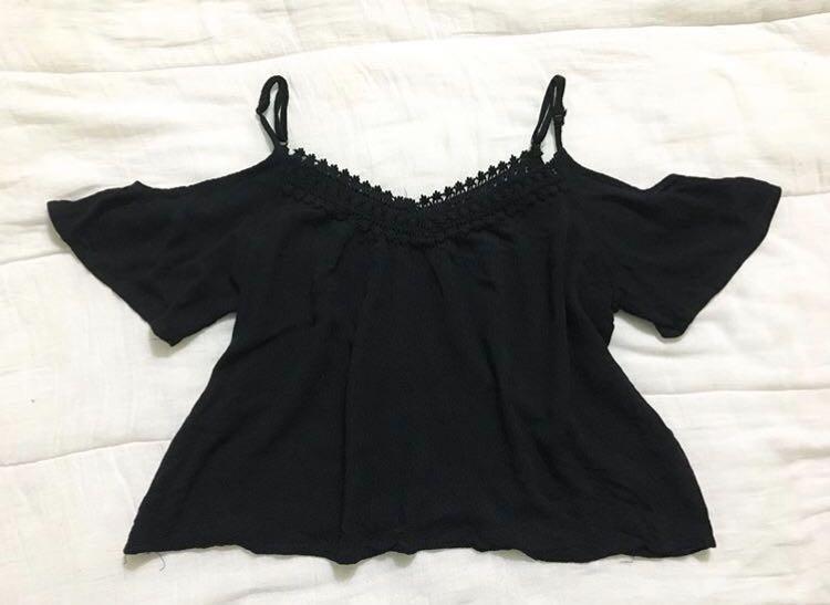 flowy cold shoulder top