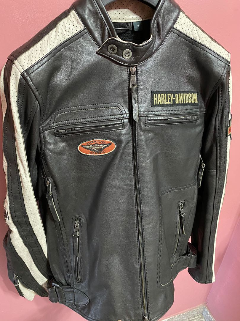 Harley Davison Riding leather jacket Women s Fashion Coats