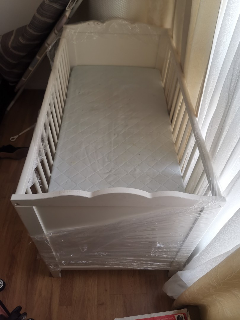 Ikea Baby cot + Ikea foam mattress, Babies & Kids, Baby Nursery & Kids