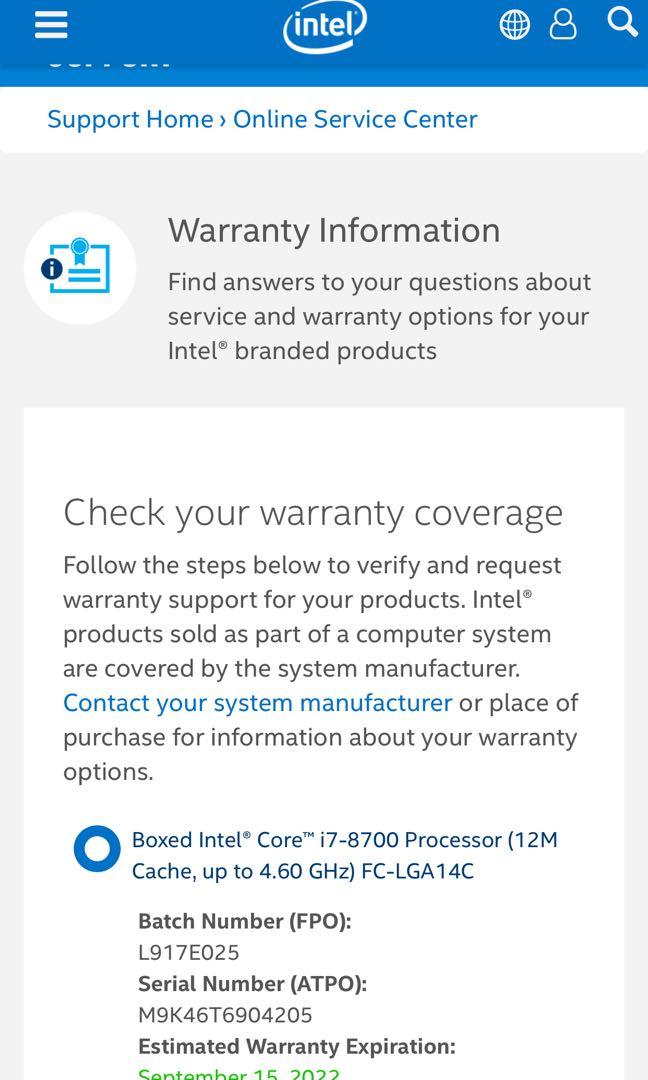 Intel Core i7-8700 Processor 8th Gen Coffee Lake i5 i3 (Category: Computer Parts) located in Mandaluyong City. Submitted by l2ayne (Listing ID 280387873, Image 2). Description: Intel Core i7-8700 Processor 12M Cache, up to 4.60 GHz Coffee Lake 8th Gen, 1151 Socket 6 Cores, 12 Threads Price 13k each 2pcs avail With 2 years distro warranty Intel Diagnostic Test PASSED Bare Proce No Box No Fan Accept shipping COD/COP via LBC or Lalamove Buyer will s