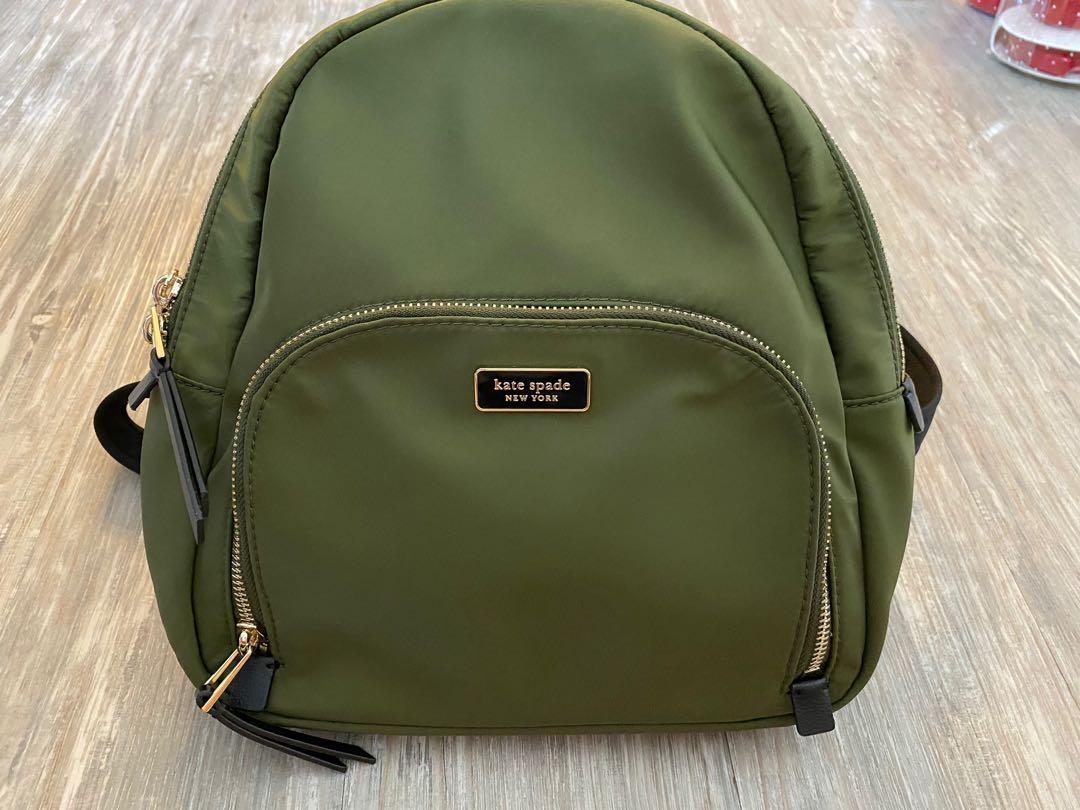 kate spade olive green backpack