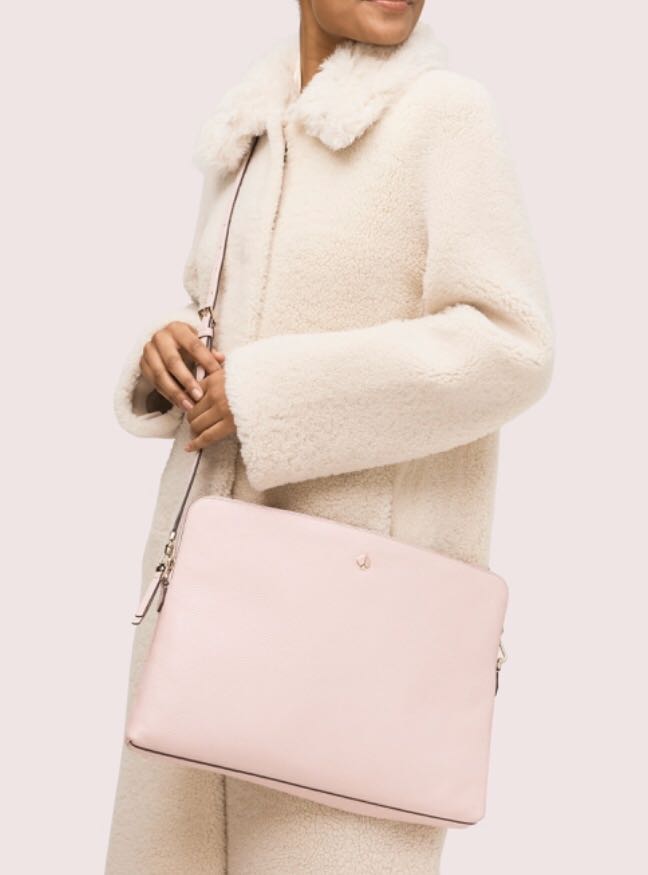 Kate Spade Polly Laptop Sleeve with Strap Laptop Bag Tutu Pink Light Pink Blush Women s Fashion Bags Wallets Purses Pouches on Carousell