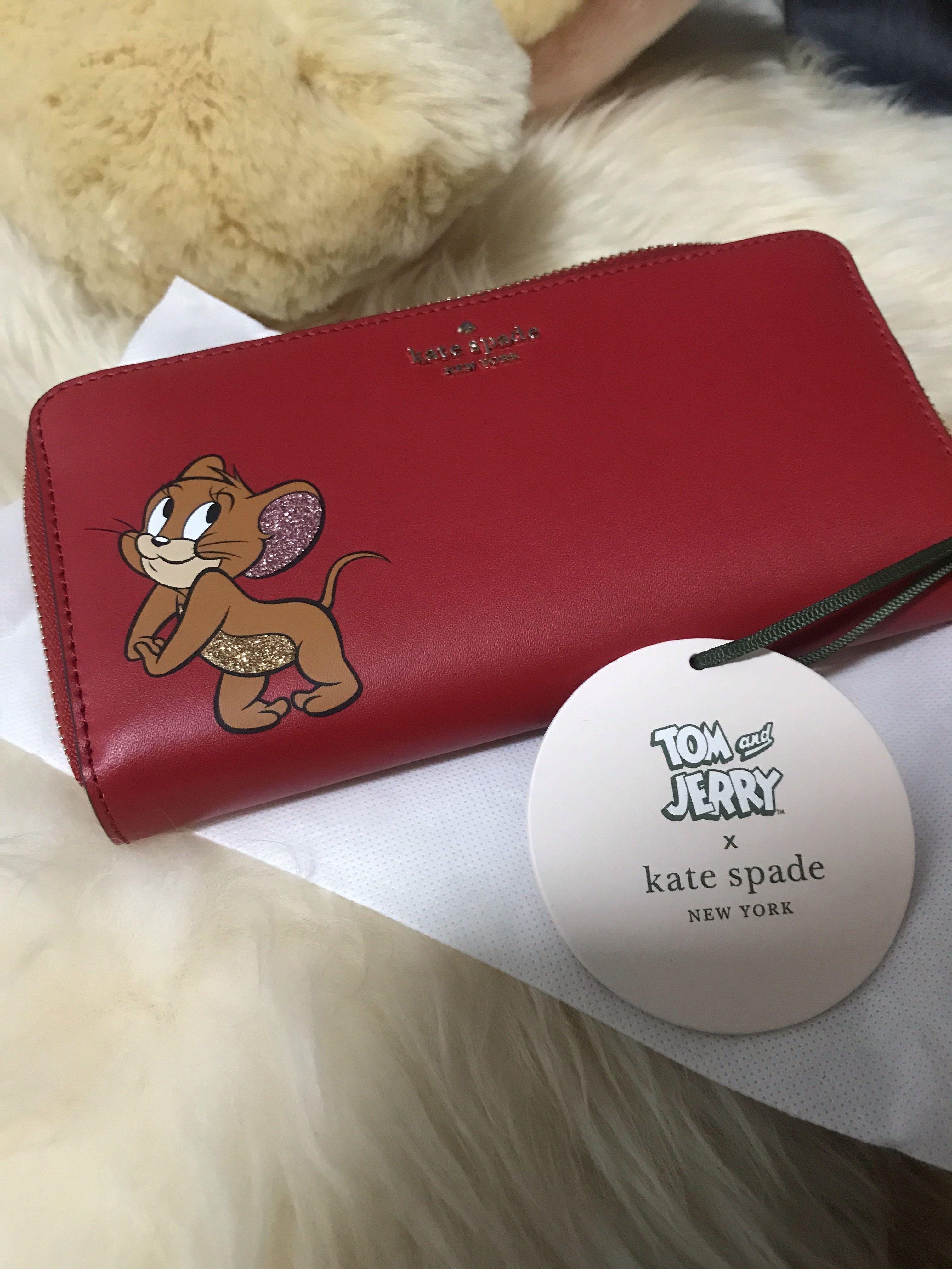 Kate spade x Tom and jerry long wallet, Women's Fashion, Bags & Wallets,  Wallets & Card Holders on Carousell