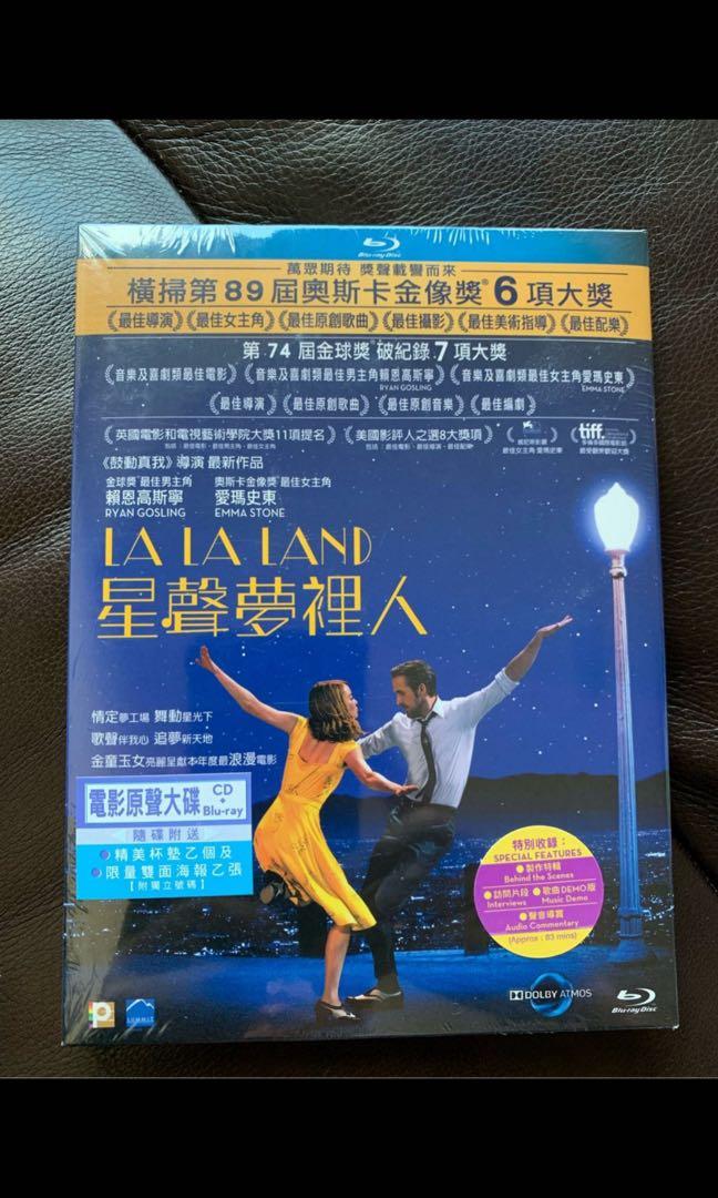 La la land 星聲夢裡人2016 Blu-ray + OST 香港版全新未拆封Ryan