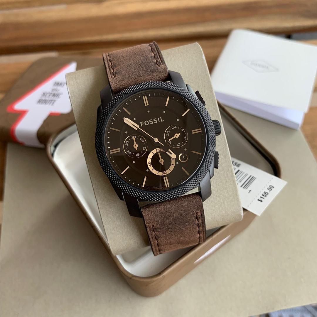LAST CALL ORIGINAL FOSSIL MACHINE MID SIZE CHRONOGRAPH BROWN LEATHER WATCH Men s Fashion Watches Accessories Watches on Carousell