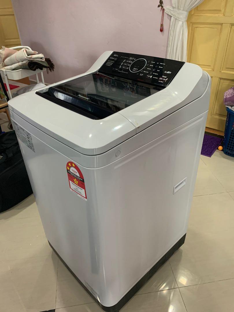 Mesin Basuh Panasonic 8kg Auto Activefoam System Panasonic Washing Machine With Active Foam System F80a4hrt Kitchen Appliances On Carousell