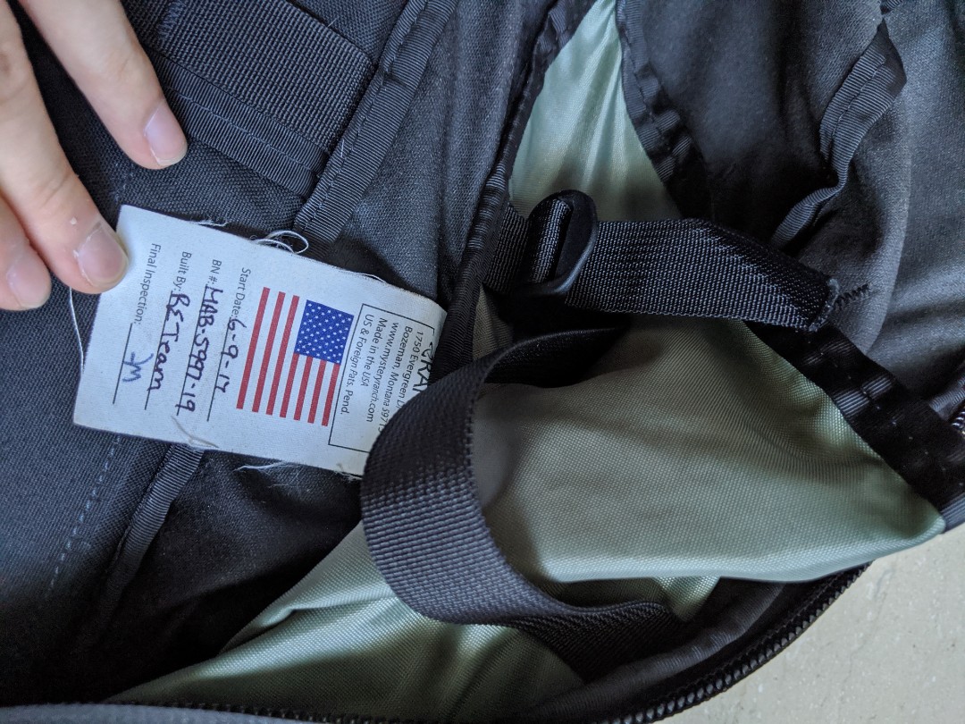 Mystery Ranch ASAP Black M/L Yoke Size Made in USA, Men's Fashion