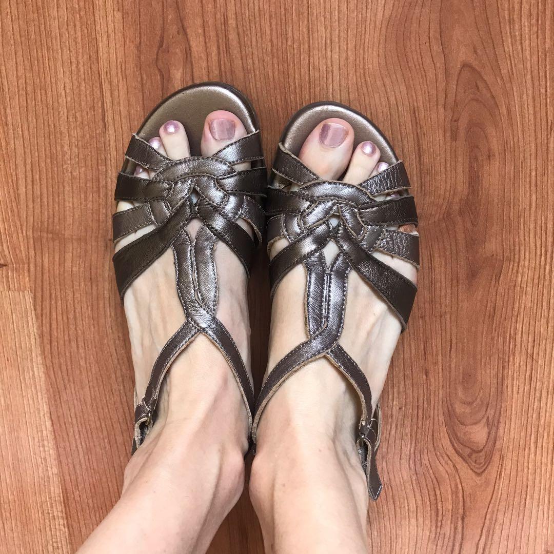 Gold comfort sandals sales