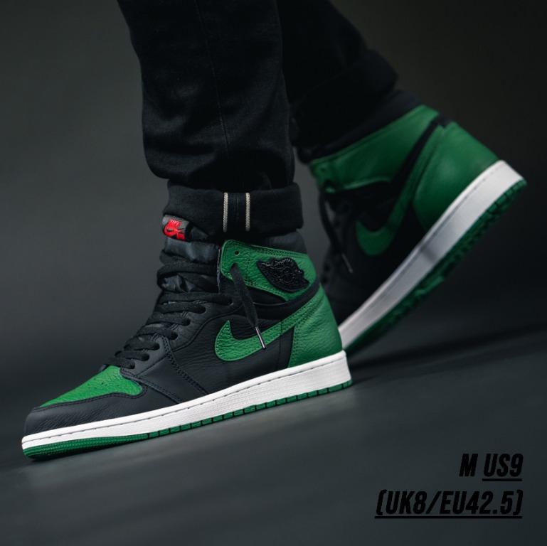 nike air jordan 1 retro high og pine green