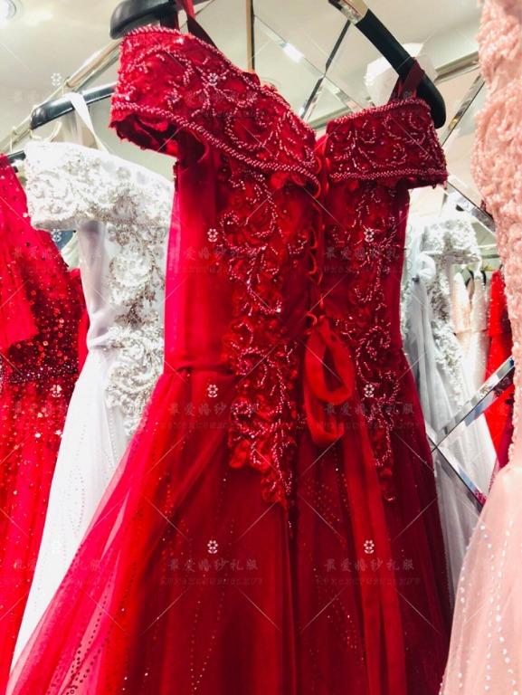 Red and pink evening gown online