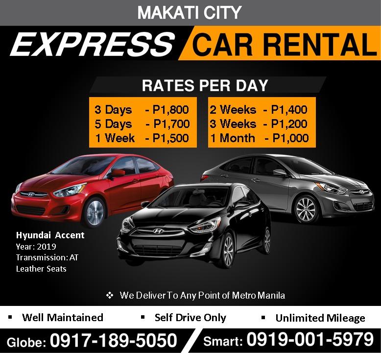 Rent A Car Self Drive Hyundai Accent Vehicle Rentals On Carousell