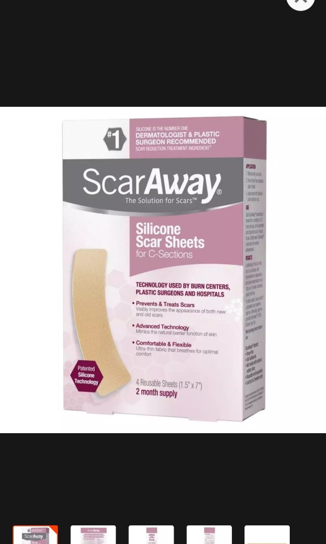 ScarAway silicone scar sheet for csections, Health & Nutrition