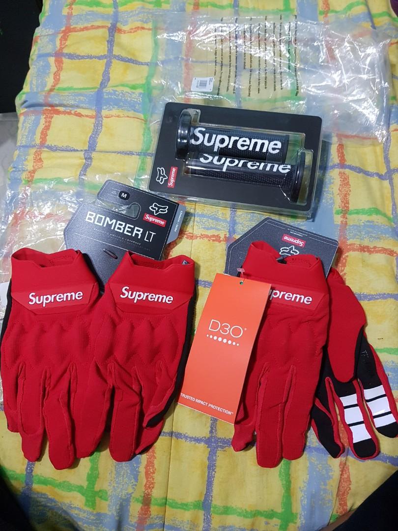Supreme Fox Racing Bomber LT Gloves Red
