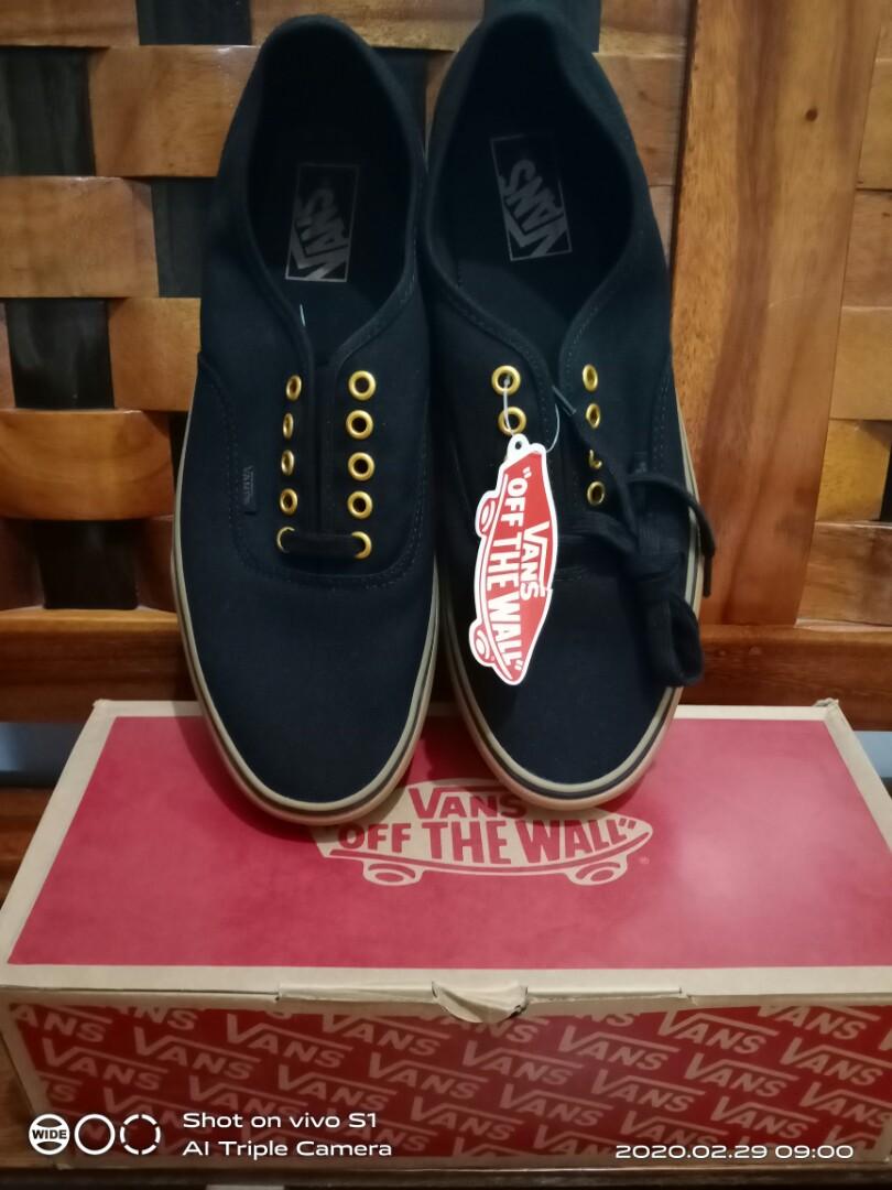 Vans authentic outlet gum sole gold