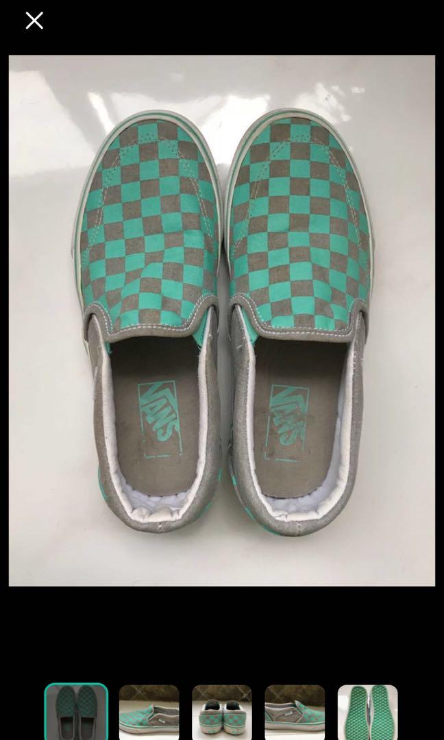 Vans checkered Slip on shoes women size 