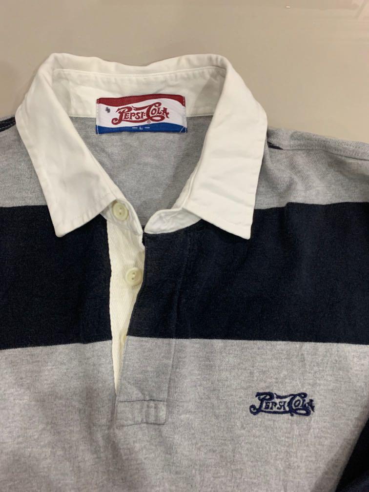 Vintage Pepsi Cola Rugby Polo Shirt, Men's Fashion, Tops & Sets ...