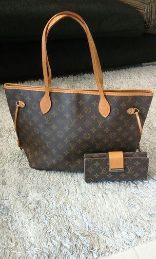 Neverfull MM LOUIS VUITTON Bag (Sell as a set)