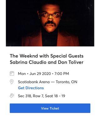 The weeknd Tour in Toronto