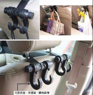 車用掛勾/旋轉型雙頭掛勾 椅背掛勾