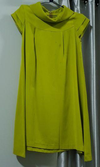 Dress warna hijau lemon