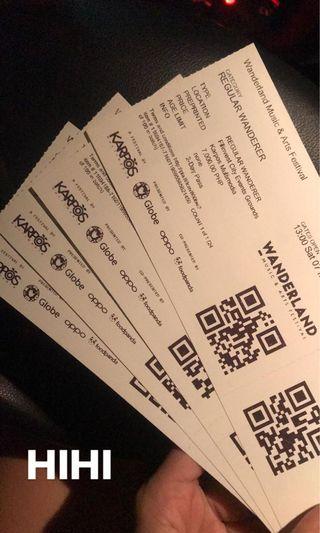 Wanderland tickets (4 pcs)