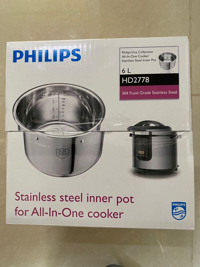 6L stainless steel inner pot for 6L philips all in one cooker